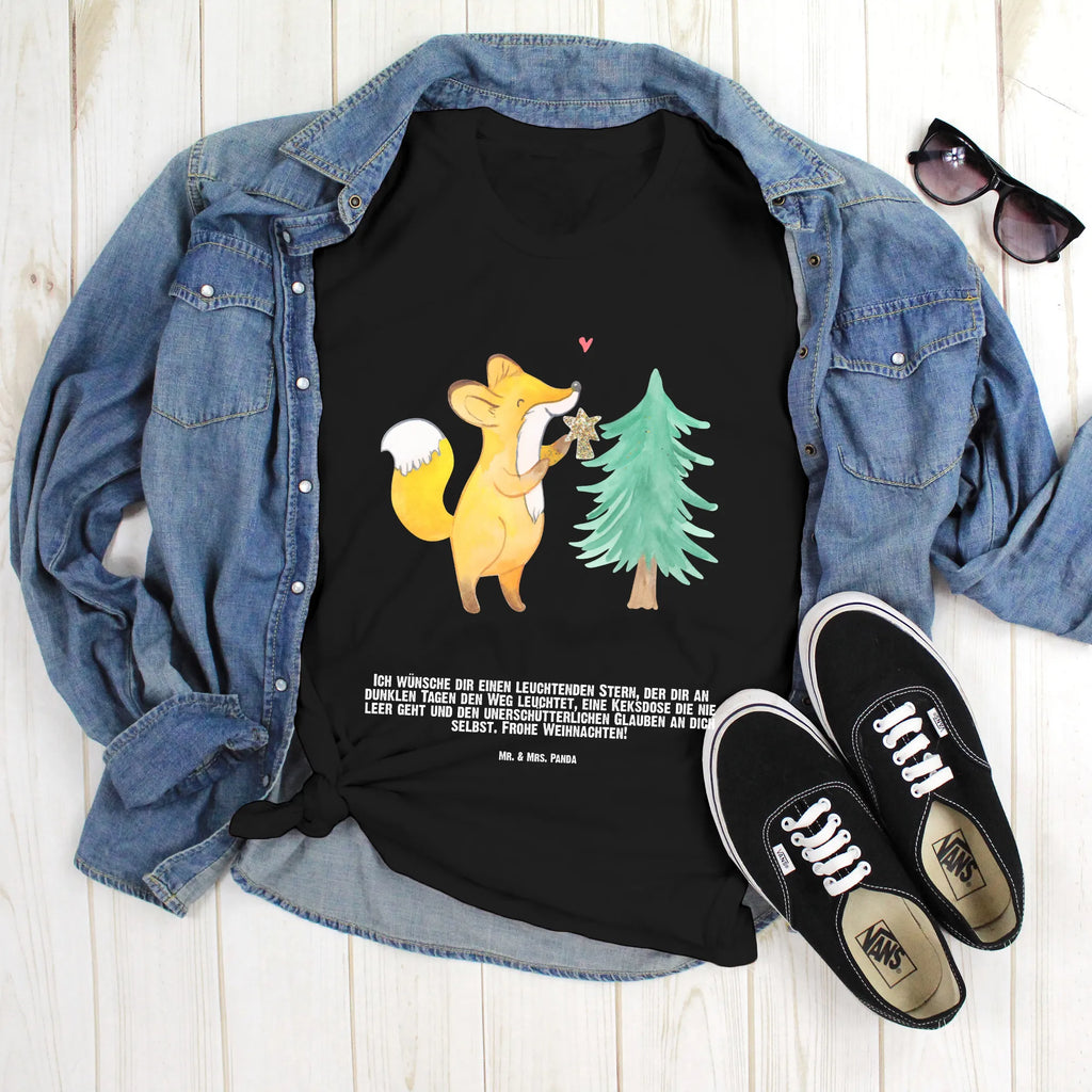 Personalised T-Shirt Fox Christmas tree T-Shirt mit Namen, Wunschtext, T-Shirt Personalisiert, T-Shirt mit Aufruck, Bedrucken, Nikolaus, Weihnachtsdeko, Winter, Heiligabend, Advent, Wintermotiv, Weihnachten, Weihnachtsmann, Fuchs, Weihnachtszeit, Schlittschuh, Weihnachtsdekoration, Weihnachtstage