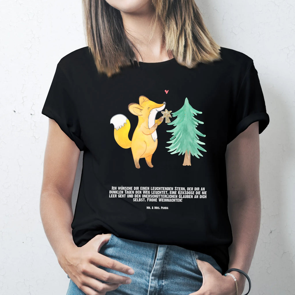 Personalised T-Shirt Fox Christmas tree T-Shirt mit Namen, Wunschtext, T-Shirt Personalisiert, T-Shirt mit Aufruck, Bedrucken, Nikolaus, Weihnachtsdeko, Winter, Heiligabend, Advent, Wintermotiv, Weihnachten, Weihnachtsmann, Fuchs, Weihnachtszeit, Schlittschuh, Weihnachtsdekoration, Weihnachtstage