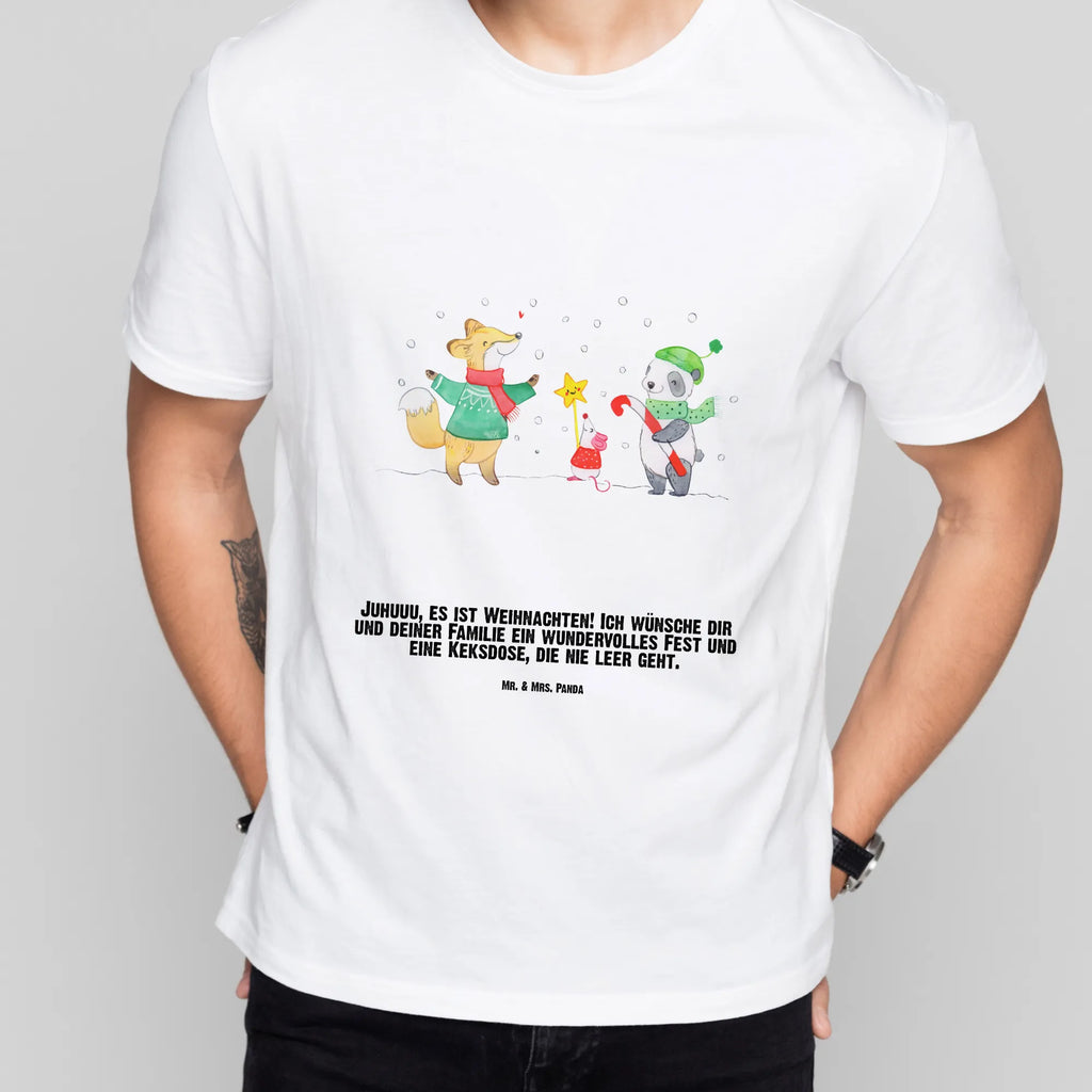 Rozmiar L Personalizowana koszulka Zima radość świąteczna T-Shirt Personalisiert, Wunschtext, Bedrucken, T-Shirt mit Aufruck, T-Shirt mit Namen, Männer, Frauen, Winter, Weihnachten, Weihnachtsdeko, Nikolaus, Advent, Heiligabend, Wintermotiv, Tannenbaum, Weihnachtszeit, Weihnachtsmann, Fuchs, Weihnachtstage, Weihnachtsbaum