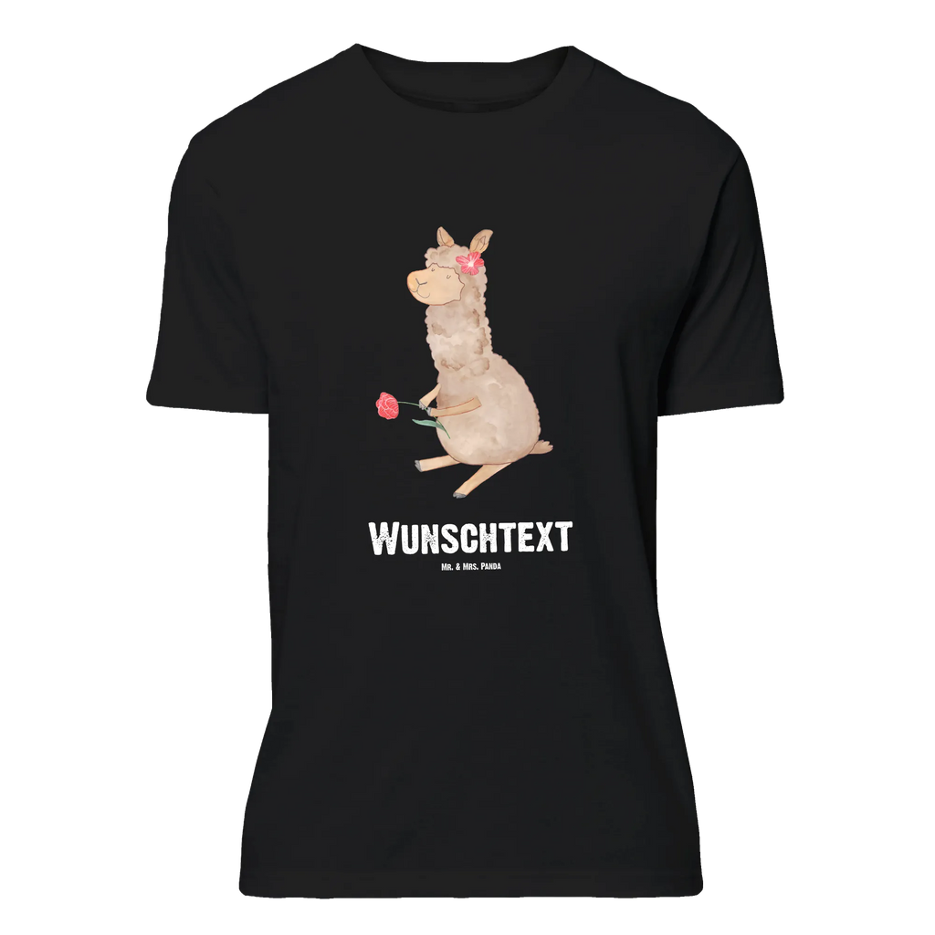 Personalised T-Shirt alpaca flower T-Shirt mit Aufruck, Wunschtext, T-Shirt mit Namen, Bedrucken, T-Shirt Personalisiert, Alpaka, Lama, Lamas, Alpaka Witz, Alpaka Geschenk, Alpaka Dekor, Alpaka Dekoration, Motiv Alpaka, Blume, Alpaka Zitat, Alpaka Spruch