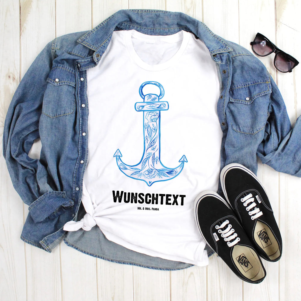 Personalised T-Shirt anchor Blue Frauen, Wunschtext, T-Shirt Personalisiert, T-Shirt mit Aufruck, T-Shirt mit Namen, Männer, Bedrucken, Tiermotive, Gute Laune, lustige Sprüche, Tiere