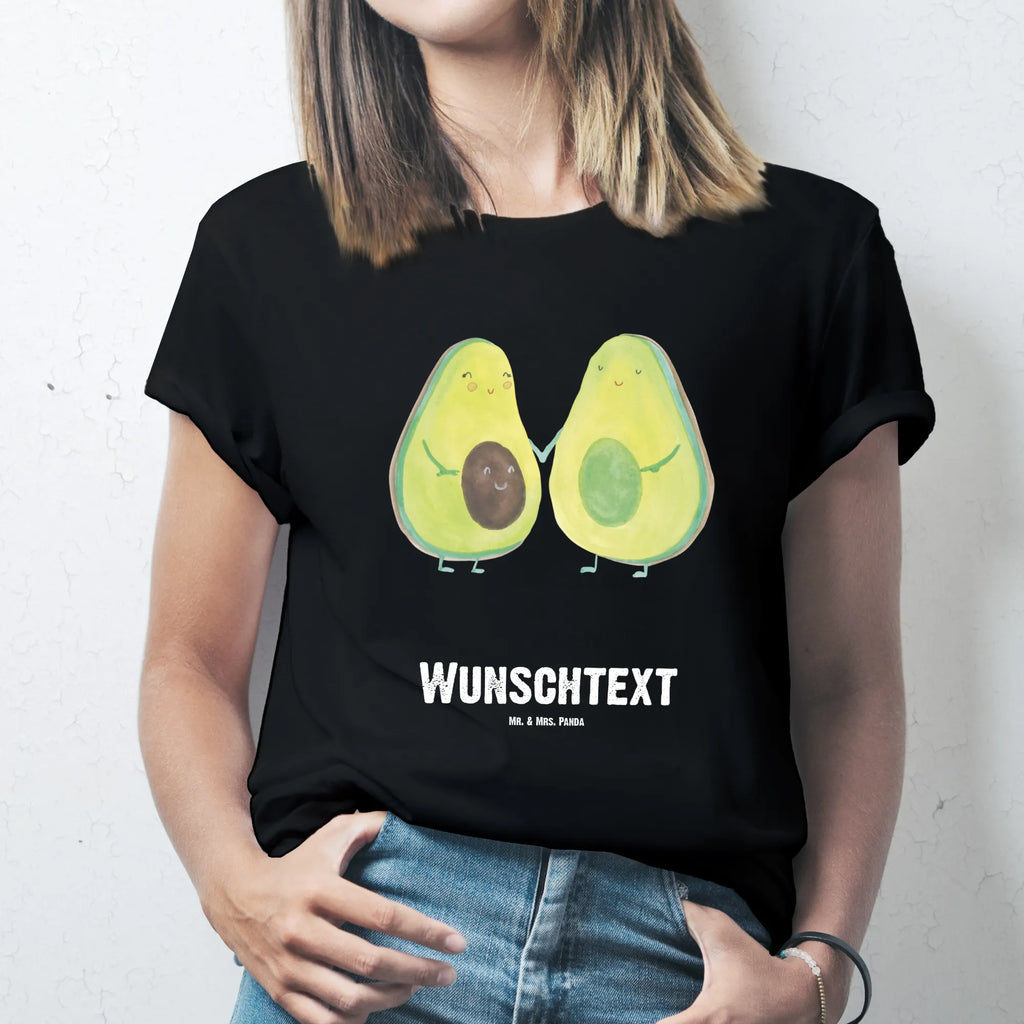 Personalisiertes T-Shirt Avocado Pärchen Wunschtext, Bedrucken, T-Shirt mit Namen, T-Shirt Personalisiert, T-Shirt mit Aufruck, Veggie, Vegan, Avocado, Gesund, Liebe, Avocuddle, Hochzeit, Avocados, Babyparty, Kinder, Familie, Geburt, Babyshower, Schwangerschaft