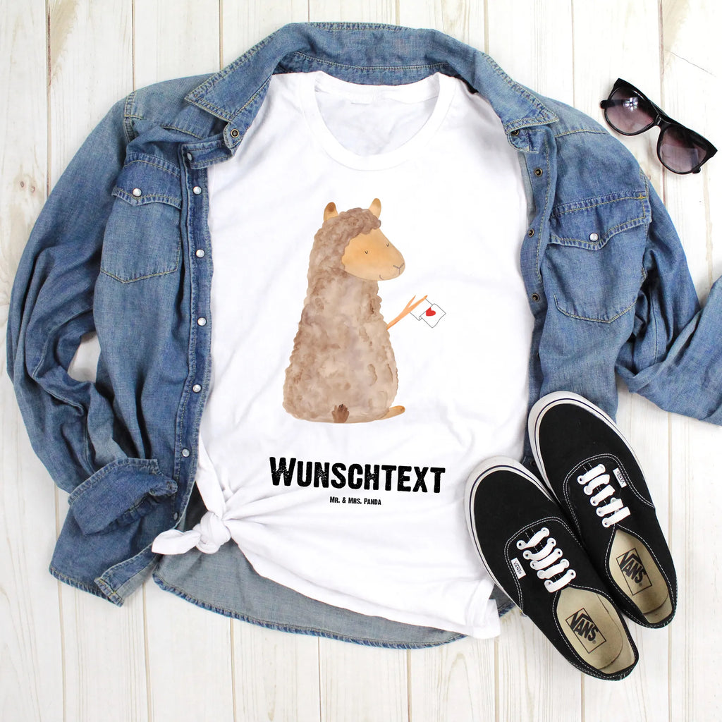 Personalised T-Shirt alpaca banner Bedrucken, T-Shirt mit Aufruck, T-Shirt mit Namen, T-Shirt Personalisiert, Wunschtext, Alpaka, Lama, Lamas, Liebe, Alpakas