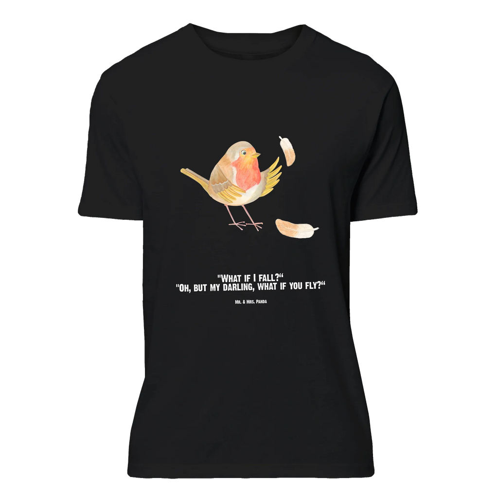 Personalised T-Shirt robin feathers Wunschtext, Bedrucken, T-Shirt mit Namen, T-Shirt Personalisiert, T-Shirt mit Aufruck, Gute Laune, Lustige Sprüche, Tiere, Tiermotive, Spruch Motivation, Spruch Mut, What If I Fall, Vogel, Motivation Sprüche, Rotkehlchen, Motivationsbilder, fliegen