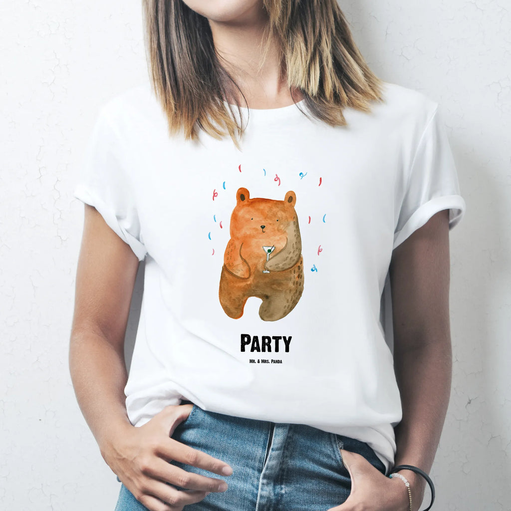 Personalised T-Shirt bear party T-Shirt Personalisiert, Wunschtext, T-Shirt mit Aufruck, Bedrucken, T-Shirt mit Namen, Teddybär, Teddy, Bär, Mitbringsel, Abfeiern, Geburtstag, Geburtstagsgeschenk, Party, Geschenk, Lustig, Gute Laune, Feiern