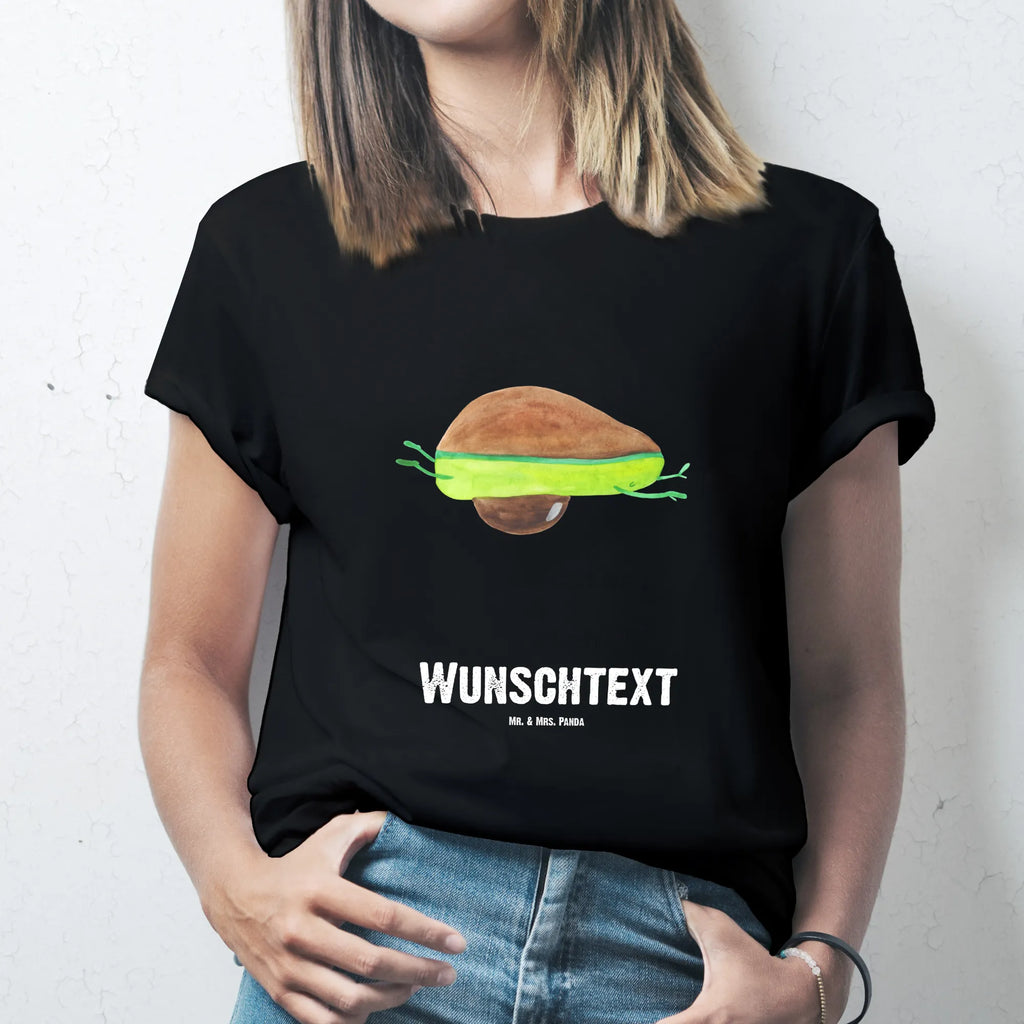 Rozmiar L Personalizowana koszulka Awokado joga T-Shirt mit Namen, Bedrucken, T-Shirt Personalisiert, Wunschtext, T-Shirt mit Aufruck, Veggie, Vegan, Avocado, Gesund, Avocado Yoga Vegan