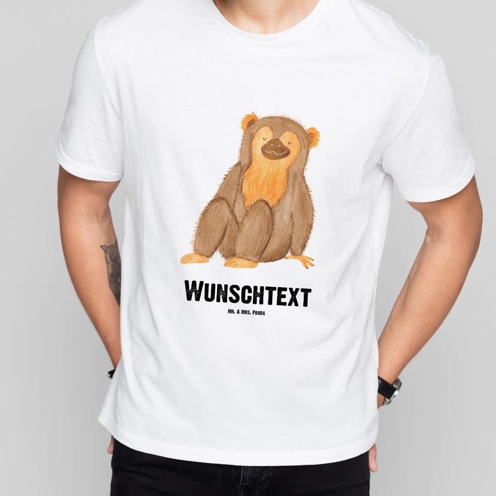 Rozmiar L Personalizowana koszulka Małpa Bedrucken, T-Shirt mit Namen, T-Shirt Personalisiert, Wunschtext, T-Shirt mit Aufruck, Wildtiere, Afrika, Selbstliebe, Selbstachtung, Äffchen, Selbstbewusstsein, Motivation, Selfcare, Respekt, Liebe, Affen, Affe