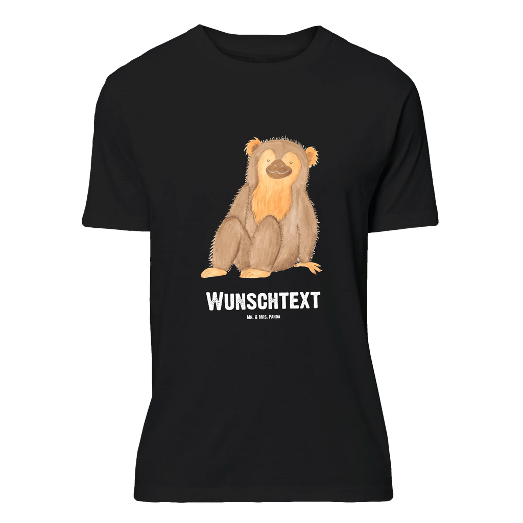 Rozmiar L Personalizowana koszulka Małpa Bedrucken, T-Shirt mit Namen, T-Shirt Personalisiert, Wunschtext, T-Shirt mit Aufruck, Wildtiere, Afrika, Selbstliebe, Selbstachtung, Äffchen, Selbstbewusstsein, Motivation, Selfcare, Respekt, Liebe, Affen, Affe