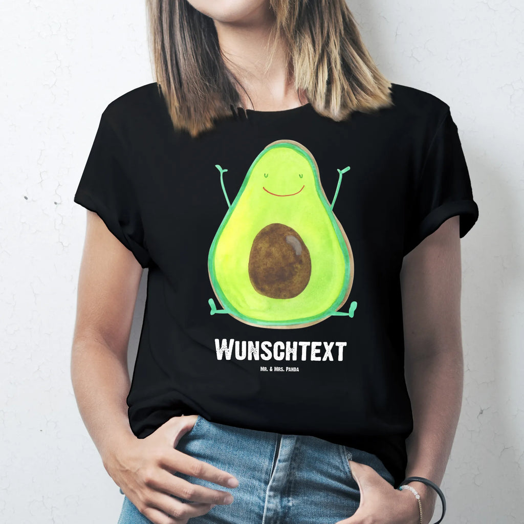 Personalised T-Shirt avocado Happy T-Shirt Personalisiert, Wunschtext, Bedrucken, T-Shirt mit Namen, T-Shirt mit Aufruck, Veggie, Vegan, Avocado, Gesund, Chaos