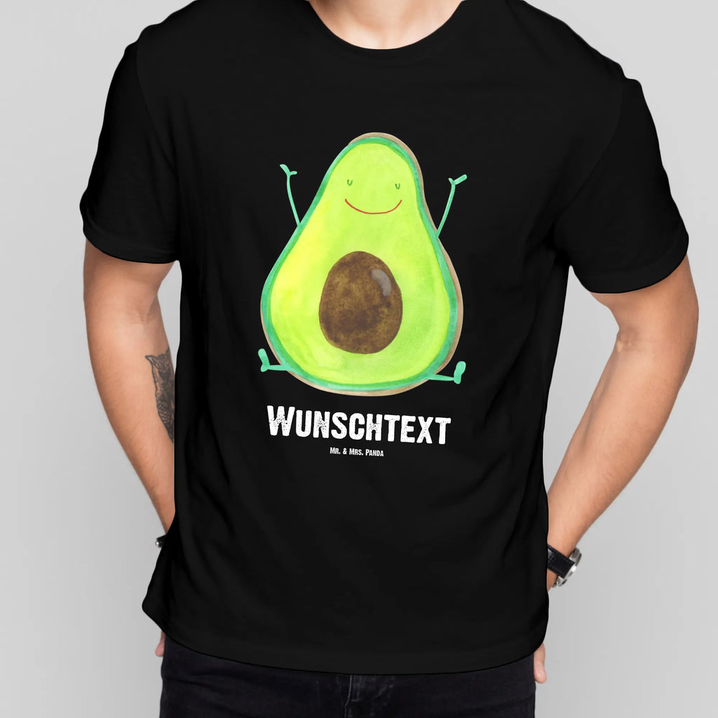 Personalised T-Shirt avocado Happy T-Shirt Personalisiert, Wunschtext, Bedrucken, T-Shirt mit Namen, T-Shirt mit Aufruck, Veggie, Vegan, Avocado, Gesund, Chaos