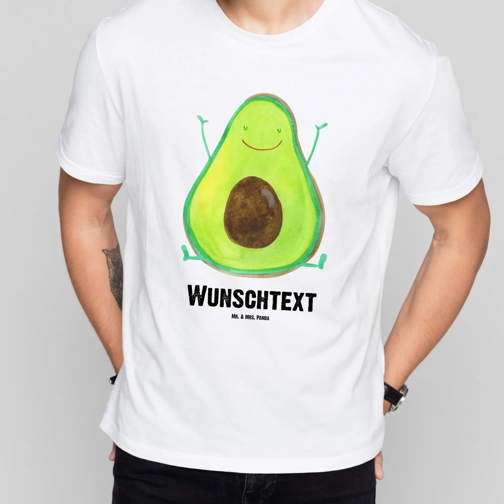 Personalised T-Shirt avocado Happy T-Shirt Personalisiert, Wunschtext, Bedrucken, T-Shirt mit Namen, T-Shirt mit Aufruck, Veggie, Vegan, Avocado, Gesund, Chaos