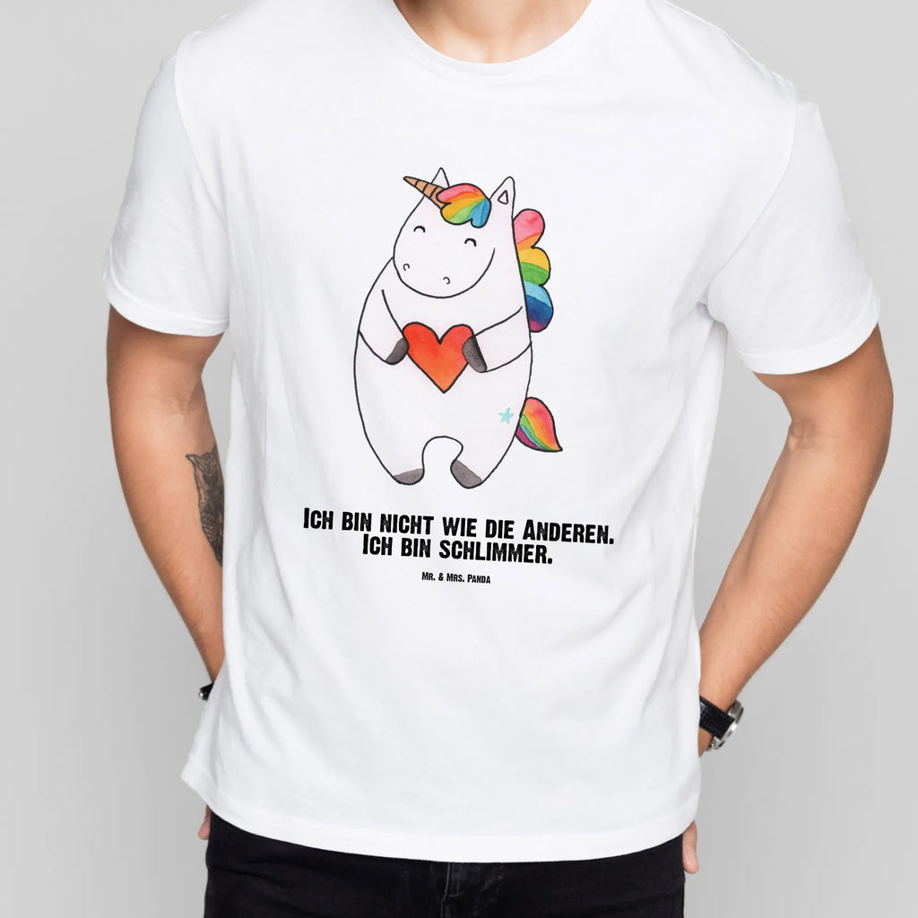 Rozmiar L Personalizowana koszulka Jednorożec serce T-Shirt mit Aufruck, Bedrucken, T-Shirt Personalisiert, Wunschtext, T-Shirt mit Namen, Einhorn Deko, Unicorn, Einhorn, Einhörner, Schlimm, Witzig, Bunt, böse, Lustig, Freundin, Anders, Herz