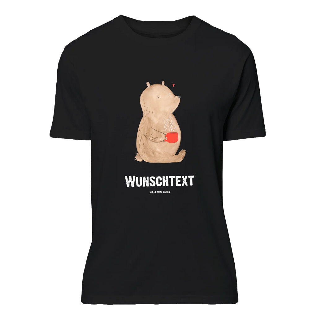 Personalised T-Shirt bear Coffee Wunschtext, T-Shirt mit Namen, T-Shirt Personalisiert, T-Shirt mit Aufruck, Bedrucken, Teddybär, Bär, Teddy, Welt Retten, Bären, Guten Morgen, Coffee, Kaffee, Welt Erobern, Motivation, Morgenroutine