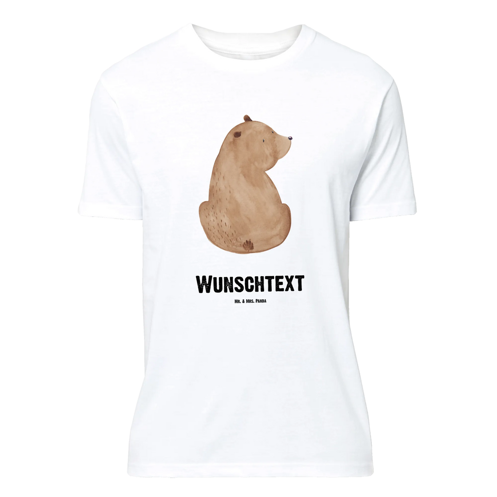 Personalisiertes T-Shirt Bär Schulterblick T-Shirt Personalisiert, Bedrucken, T-Shirt mit Namen, Wunschtext, T-Shirt mit Aufruck, Teddybär, Teddy, Bär, Weisheit, Selbstachtung, Bärenliebe, Motivation, Bären, Weltansicht