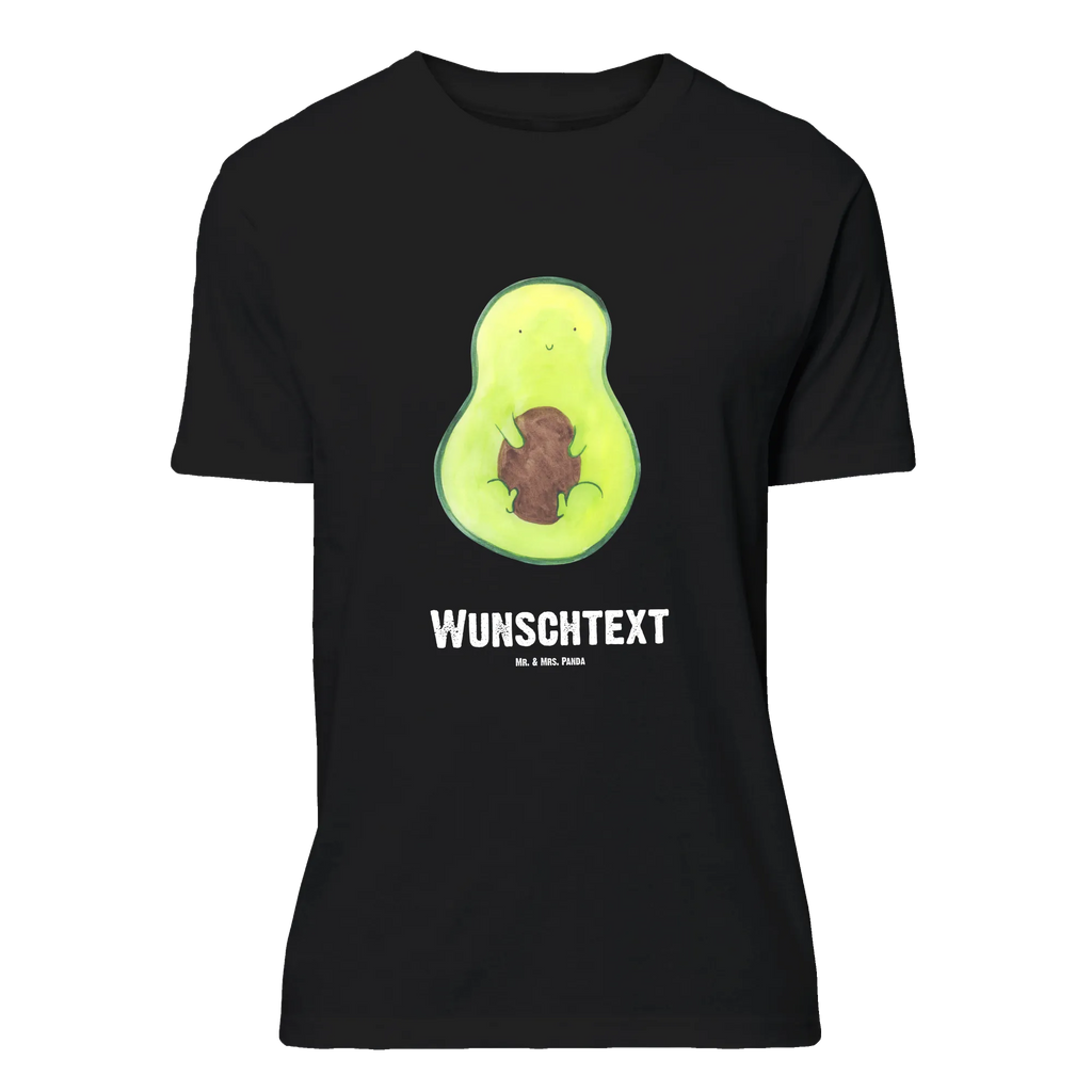 Personalisiertes T-Shirt Avocado mit Kern T-Shirt mit Namen, Wunschtext, Bedrucken, T-Shirt mit Aufruck, T-Shirt Personalisiert, Veggie, Vegan, Avocado, Gesund, Avocadokern, Spruch Leben, Pflanze, Avokado, Kern