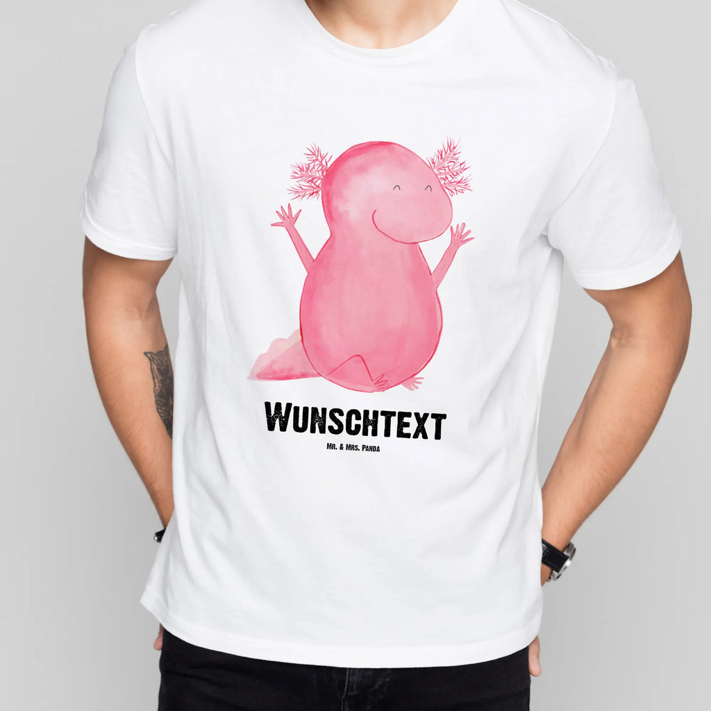 Personalised T-Shirt axolotl Hooray Wunschtext, T-Shirt Personalisiert, T-Shirt mit Aufruck, T-Shirt mit Namen, Bedrucken, Molch, Axolotl, Freude, Lurch, Lurche, Fröhlich, Schwanzlurch, Motivation, Spaß, Zufriedenheit, Axolot