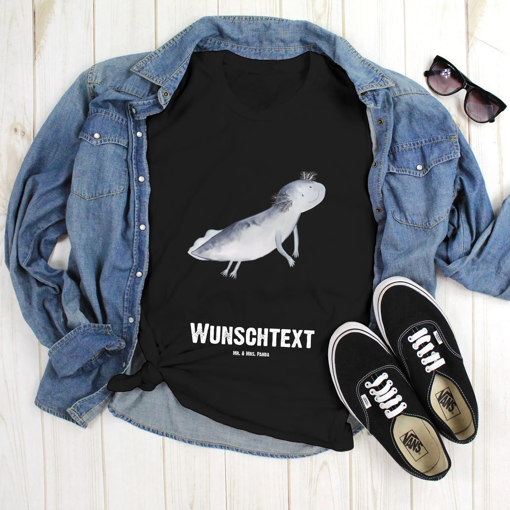 Rozmiar L Personalizowana koszulka ajolotl pływanie Bedrucken, Wunschtext, T-Shirt mit Namen, T-Shirt mit Aufruck, T-Shirt Personalisiert, Molch, Axolotl, Probleme, Motivation, Lurche, Schwanzlurch, Lösungen, Lurch, Axolot, Problem