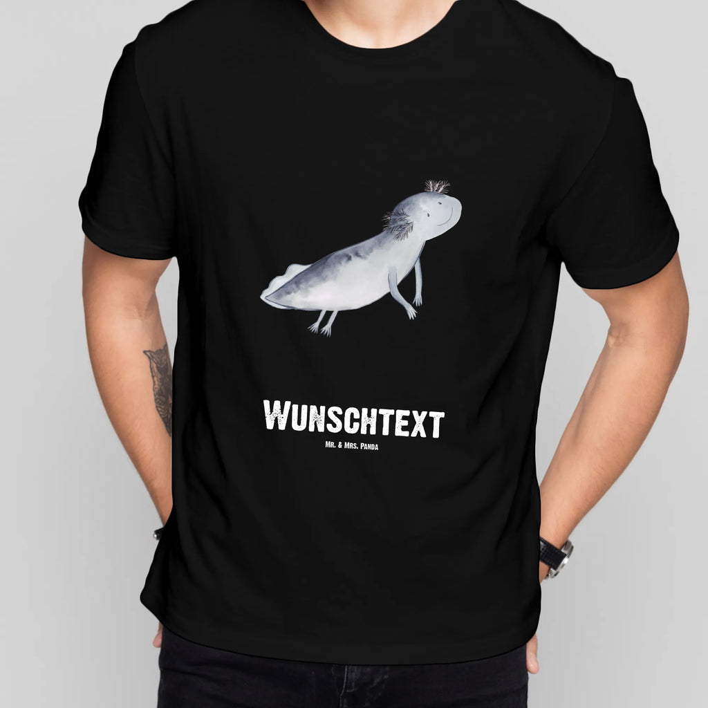 Rozmiar L Personalizowana koszulka ajolotl pływanie Bedrucken, Wunschtext, T-Shirt mit Namen, T-Shirt mit Aufruck, T-Shirt Personalisiert, Molch, Axolotl, Probleme, Motivation, Lurche, Schwanzlurch, Lösungen, Lurch, Axolot, Problem