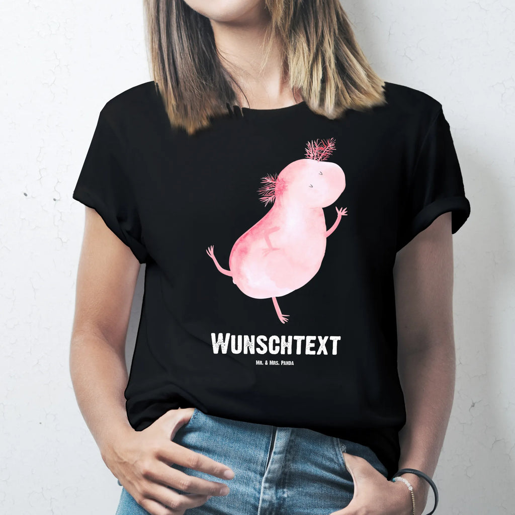 Rozmiar L Personalizowana koszulka aksolotl tańczyć T-Shirt mit Aufruck, T-Shirt mit Namen, Bedrucken, Wunschtext, T-Shirt Personalisiert, Molch, Axolotl, Freundin, Beste Freundin, Lurche, Sterne, Dachschaden, Schwanzlurch, Verrückt, Lurch, Axolot