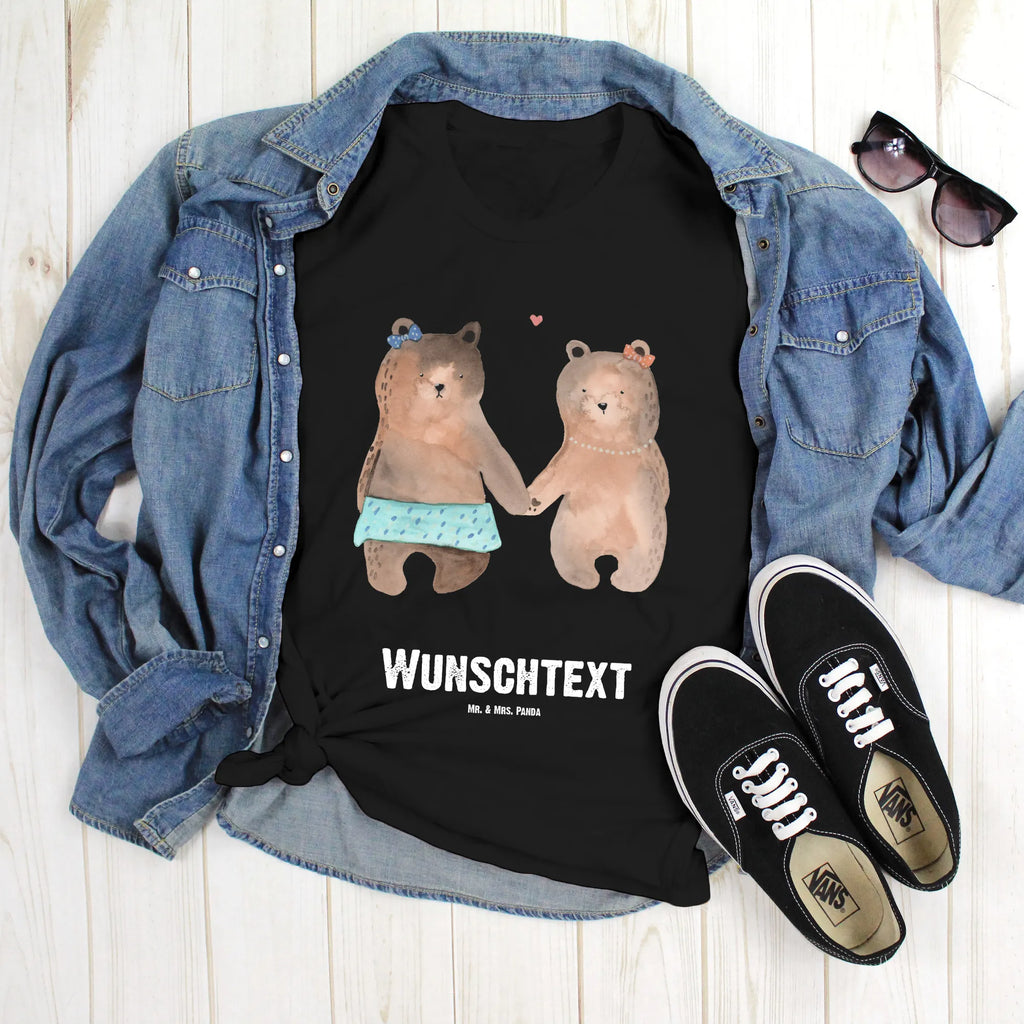 Personalisiertes T-Shirt Bär Freundin Wunschtext, T-Shirt Personalisiert, T-Shirt mit Namen, T-Shirt mit Aufruck, Bedrucken, Teddybär, Teddy, Bär, Bär Freundin Beste Freund Liebe Liebesbeweis Verliebt Kumpel Kumpeliene