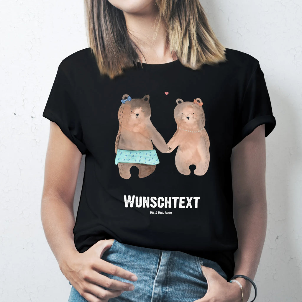 Personalisiertes T-Shirt Bär Freundin Wunschtext, T-Shirt Personalisiert, T-Shirt mit Namen, T-Shirt mit Aufruck, Bedrucken, Teddybär, Teddy, Bär, Bär Freundin Beste Freund Liebe Liebesbeweis Verliebt Kumpel Kumpeliene