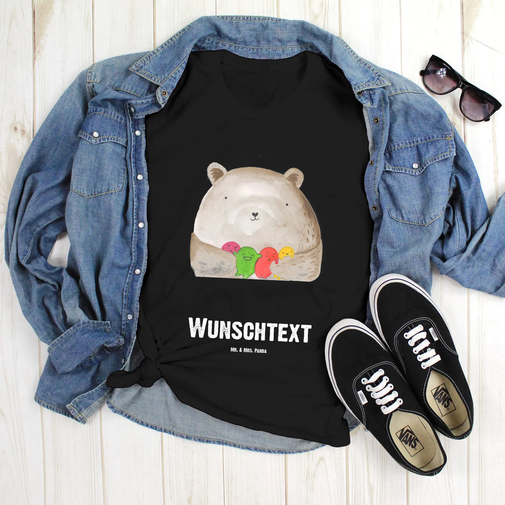Personalised T-Shirt bear Feeling Wunschtext, T-Shirt mit Namen, T-Shirt mit Aufruck, T-Shirt Personalisiert, Bedrucken, Teddybär, Teddy, Bär, Durchgedreht, Verrückt, Wahnsinn