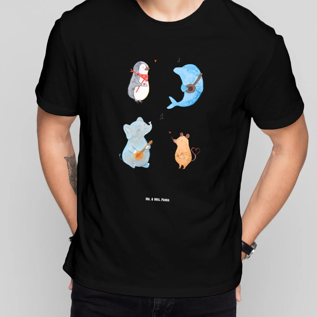 Rozmiar L Personalizowana koszulka Wielki zespół Bedrucken, T-Shirt Personalisiert, T-Shirt mit Aufruck, T-Shirt mit Namen, Wunschtext, Lustige Sprüche, Gute Laune, Tiere, Tiermotive, Musikanten, Hund, Gitarre, Maus, Musik, Delfin, Elefant, Triangel, Pinguin, Band