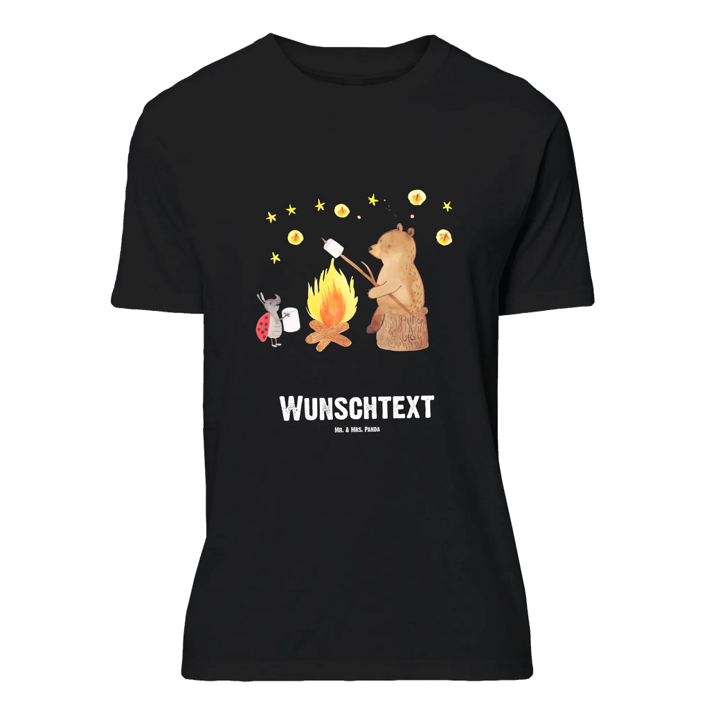 Personalisiertes T-Shirt Bär & Marienkäfer Lagerfeuer T-Shirt mit Namen, Wunschtext, T-Shirt mit Aufruck, T-Shirt Personalisiert, Bedrucken, Teddybär, Teddy, Bär, Lagerfeuer