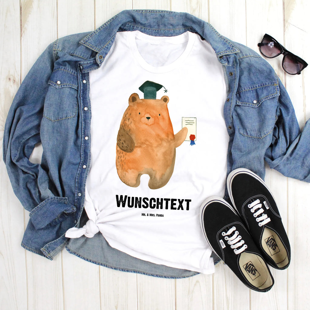 Rozmiar L Personalizowana koszulka Niedźwiedź Egzamin Wunschtext, T-Shirt mit Aufruck, Bedrucken, T-Shirt mit Namen, T-Shirt Personalisiert, Teddybär, Teddy, Bär, Abitur, Prüfung Bestanden, Zeugnis, Abschlusszeugnis, Abschluss, Prüfungen
