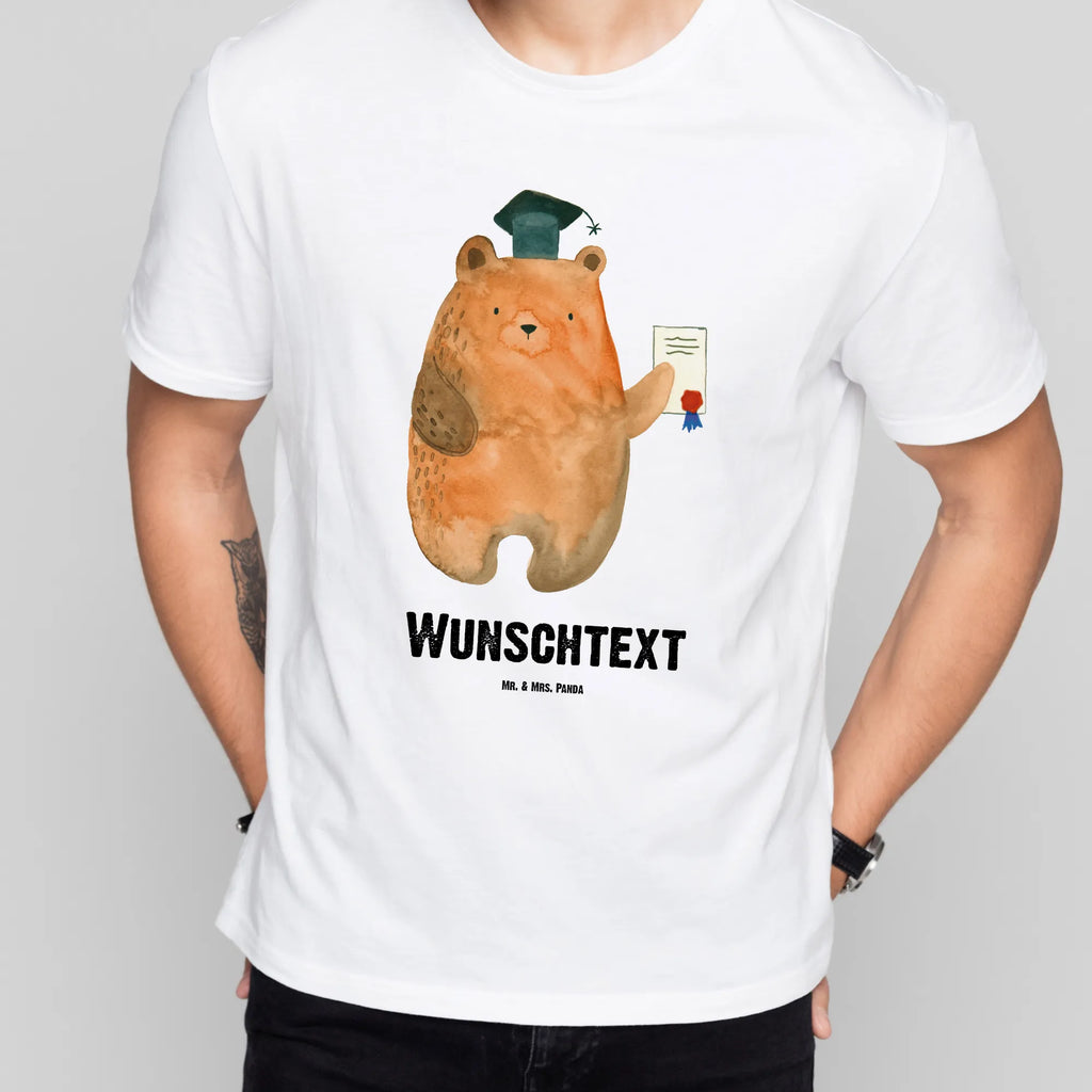 Rozmiar L Personalizowana koszulka Niedźwiedź Egzamin Wunschtext, T-Shirt mit Aufruck, Bedrucken, T-Shirt mit Namen, T-Shirt Personalisiert, Teddybär, Teddy, Bär, Abitur, Prüfung Bestanden, Zeugnis, Abschlusszeugnis, Abschluss, Prüfungen