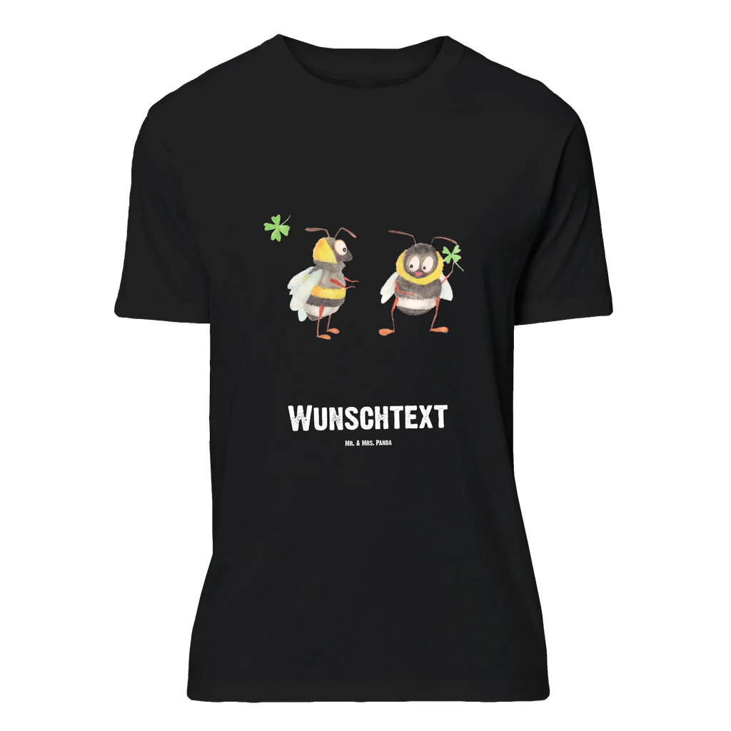 Personalisiertes T-Shirt Hummeln mit Kleeblatt T-Shirt mit Namen, Wunschtext, Bedrucken, T-Shirt mit Aufruck, T-Shirt Personalisiert, Gute Laune, Lustige Sprüche, Tiere, Tiermotive, Spruch Fröhlich, Biene, glücklich sein, Spruch schön, glücklich Werden, Biene Deko, Hummel, Spruch Positiv