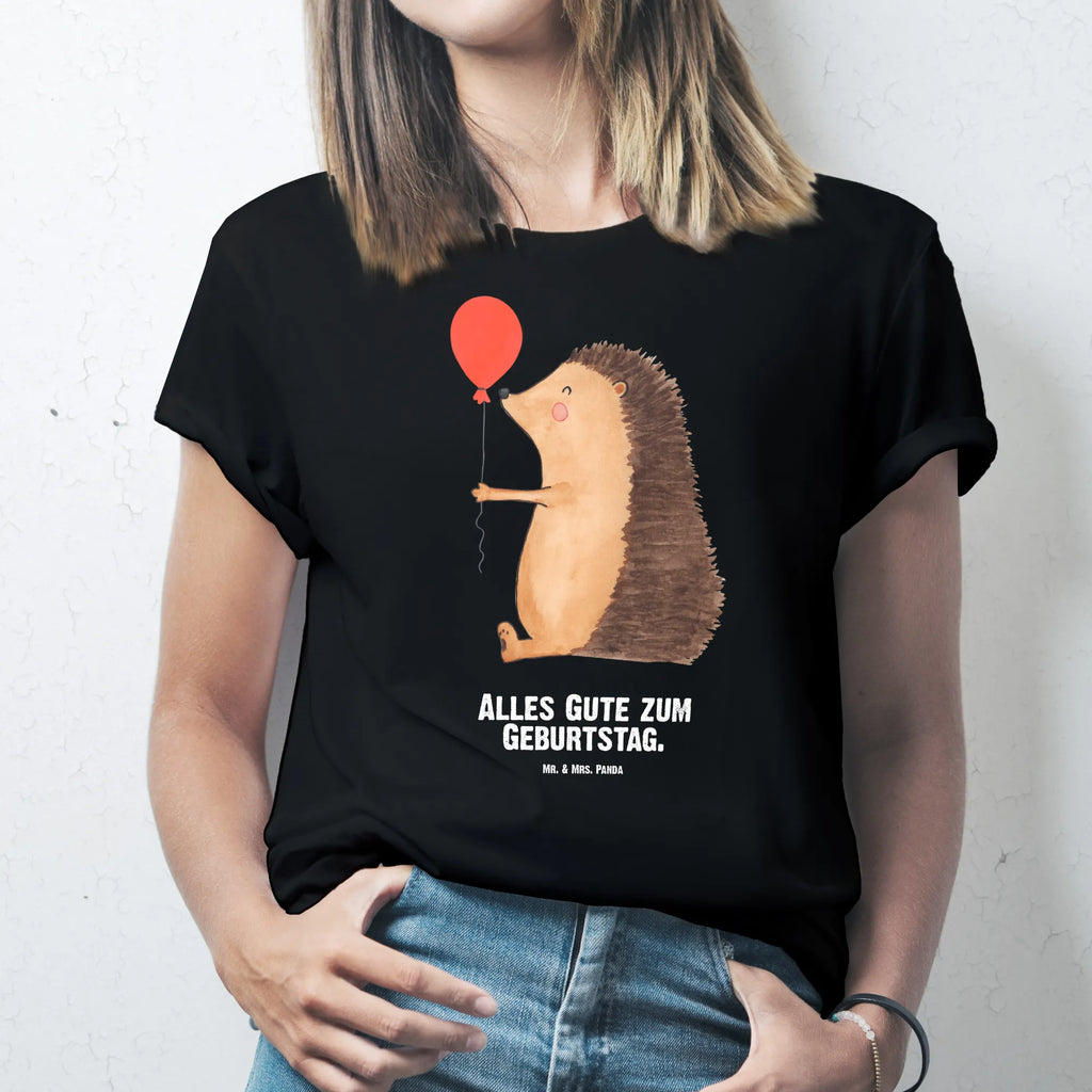 Rozmiar L Personalizowana koszulka jeż balon T-Shirt Personalisiert, T-Shirt mit Namen, Bedrucken, T-Shirt mit Aufruck, Wunschtext, Lustige Sprüche, Gute Laune, Tiere, Tiermotive, Geburtstagskind, Igel, Glückwunsch, Geburtstag, Herzlichen Glückwunsch, Ballon, Happy Birthday