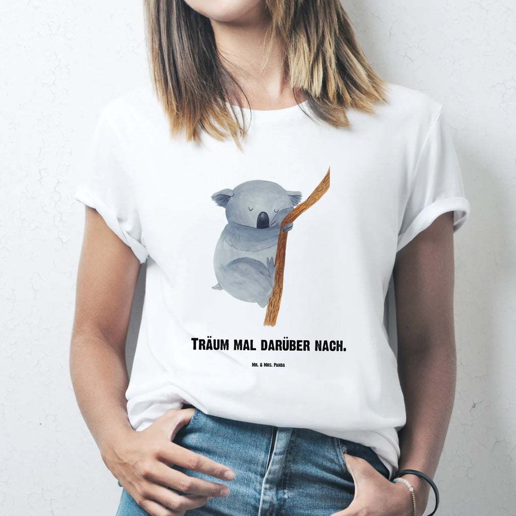 Rozmiar L Personalizowana koszulka Koala T-Shirt Personalisiert, T-Shirt mit Aufruck, Wunschtext, T-Shirt mit Namen, Bedrucken, Lustige Sprüche, Gute Laune, Tiere, Tiermotive, schlafen, Koalabär, Traum, Bär, Koala, Traumland, Träumen, Schlafzimmer