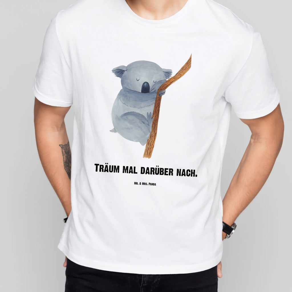 Rozmiar L Personalizowana koszulka Koala T-Shirt Personalisiert, T-Shirt mit Aufruck, Wunschtext, T-Shirt mit Namen, Bedrucken, Lustige Sprüche, Gute Laune, Tiere, Tiermotive, schlafen, Koalabär, Traum, Bär, Koala, Traumland, Träumen, Schlafzimmer