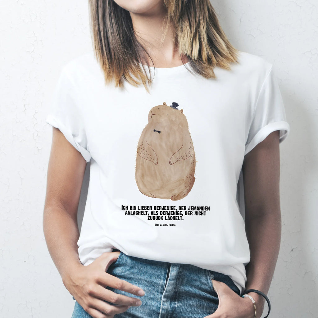 Personalisiertes T-Shirt Murmeltier Bedrucken, Wunschtext, T-Shirt mit Aufruck, T-Shirt mit Namen, T-Shirt Personalisiert, Lustige Sprüche, Gute Laune, Tiere, Tiermotive, Respekt, Anstand, Knigge, Murmeltier, Fröhlichkeit, Freundlichkeit