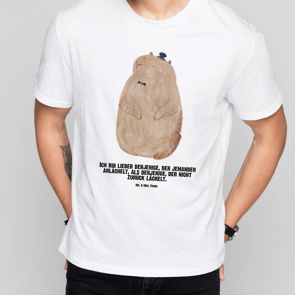 Personalisiertes T-Shirt Murmeltier Bedrucken, Wunschtext, T-Shirt mit Aufruck, T-Shirt mit Namen, T-Shirt Personalisiert, Lustige Sprüche, Gute Laune, Tiere, Tiermotive, Respekt, Anstand, Knigge, Murmeltier, Fröhlichkeit, Freundlichkeit