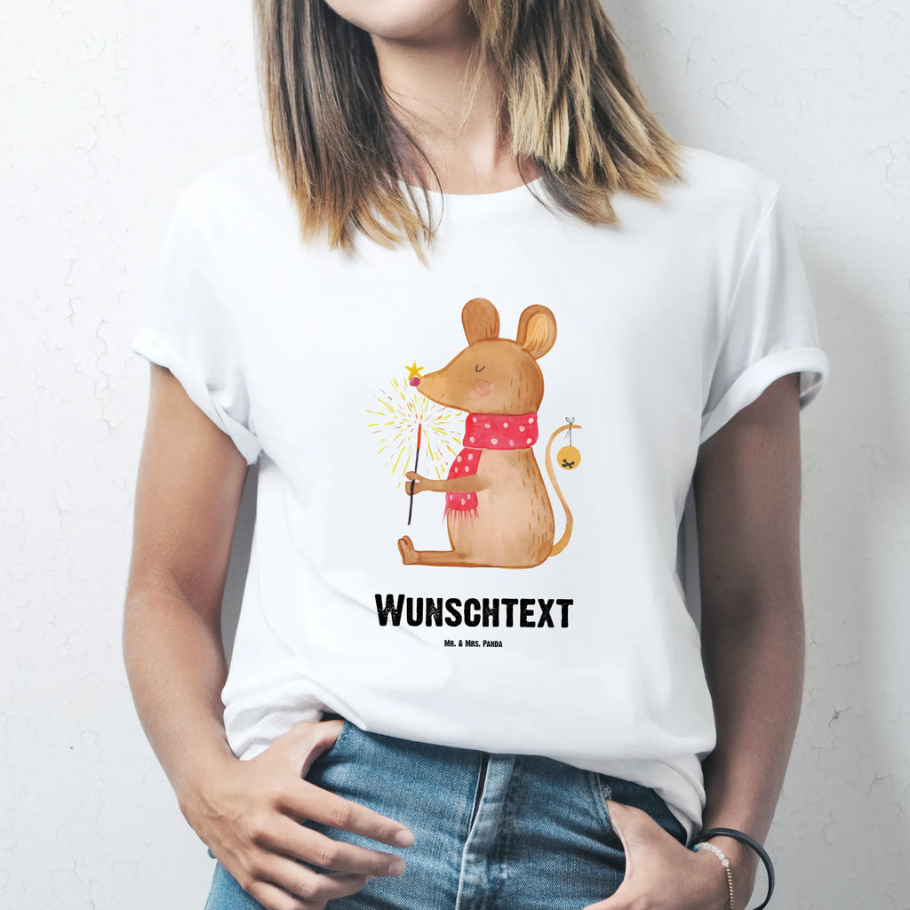 Rozmiar L Personalizowana koszulka mysz Boże Narodzenie T-Shirt mit Namen, T-Shirt mit Aufruck, T-Shirt Personalisiert, Wunschtext, Bedrucken, Nikolaus, Weihnachtsdeko, Winter, Heiligabend, Advent, Wintermotiv, Weihnachten, Weihnachtswunder, Weihnachtsmotiv, Weihnachtsgruß, Mäuschen, Maus, Frohe Weihnachten