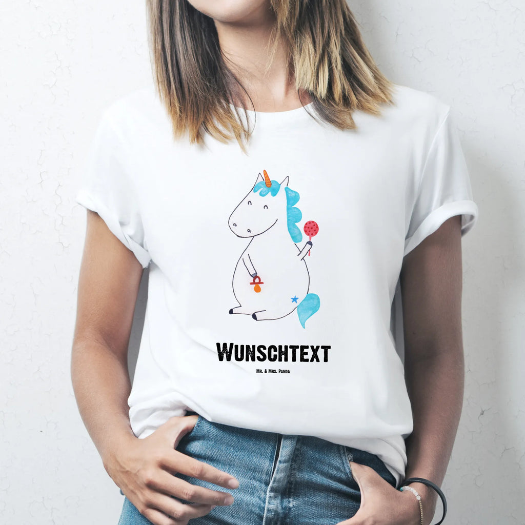 Rozmiar L Personalizowana koszulka jednorożec Dziecko T-Shirt mit Namen, Bedrucken, Wunschtext, T-Shirt mit Aufruck, T-Shirt Personalisiert, Einhorn Deko, Unicorn, Einhorn, Einhörner, Babyglück, Schnuller, Party, Eltern, Mutter, Geburtstag, Nachwuchs, Erstes Kind, Kind, Baby, Geburt