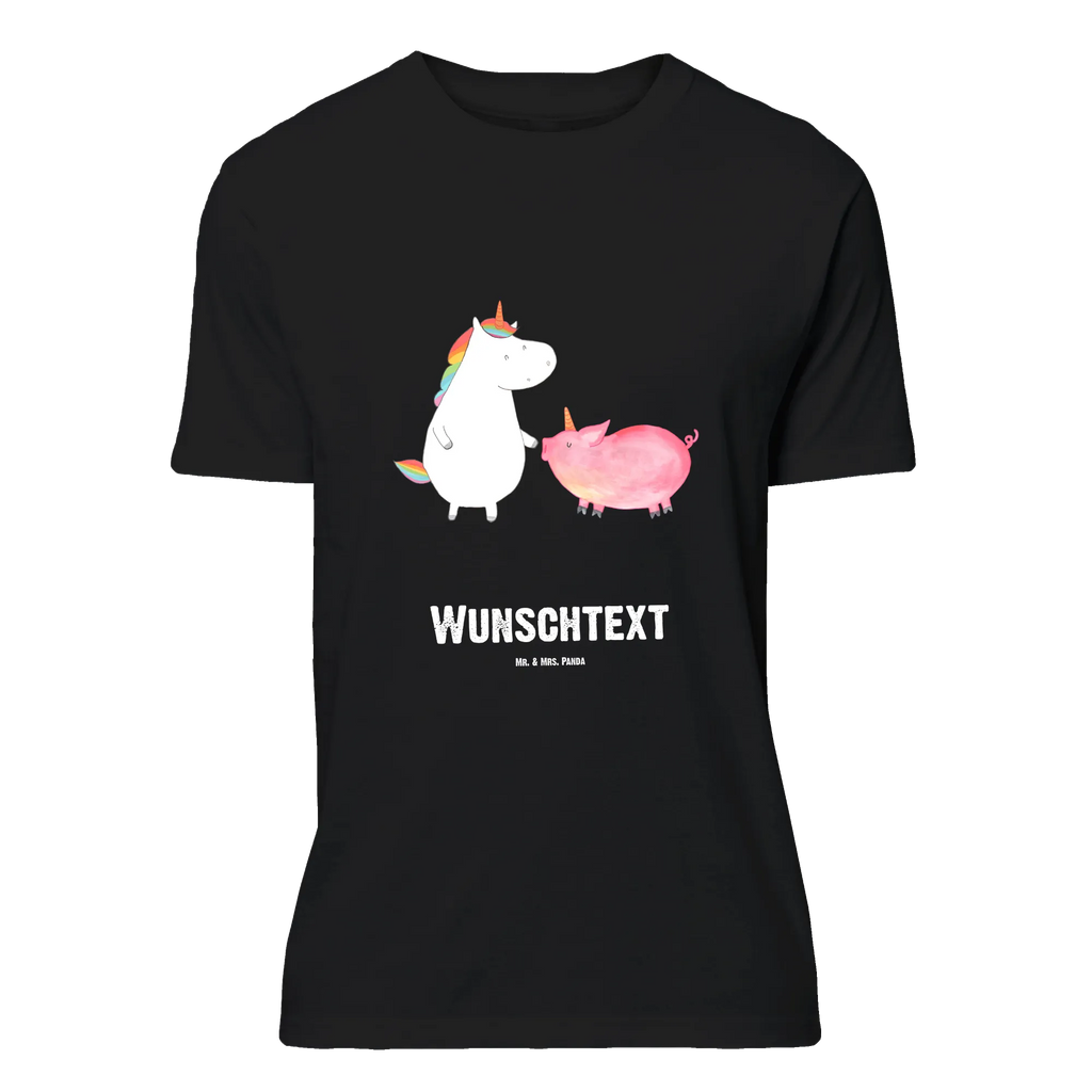 Rozmiar L Personalizowana koszulka jednorożec świnia T-Shirt mit Namen, T-Shirt Personalisiert, Bedrucken, Wunschtext, T-Shirt mit Aufruck, Einhorn Deko, Unicorn, Einhorn, Einhörner, Schwein, Freundin, Schweinhorn, Freundschaft, Schweinchen