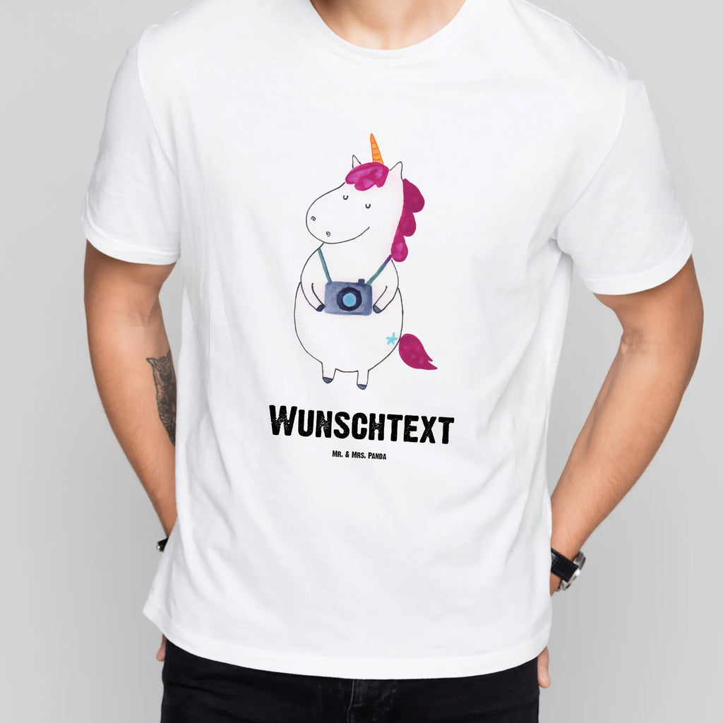 Rozmiar L Personalizowana koszulka Jednorożec fotograf T-Shirt Personalisiert, Wunschtext, T-Shirt mit Namen, Bedrucken, T-Shirt mit Aufruck, Einhorn Deko, Unicorn, Einhorn, Einhörner, Urlaub, Fotografie, Städtereise, Reisen, Weltenbummler, Kamera, Weltreise, Fotograf, Reise, Kurztrip, Tourist