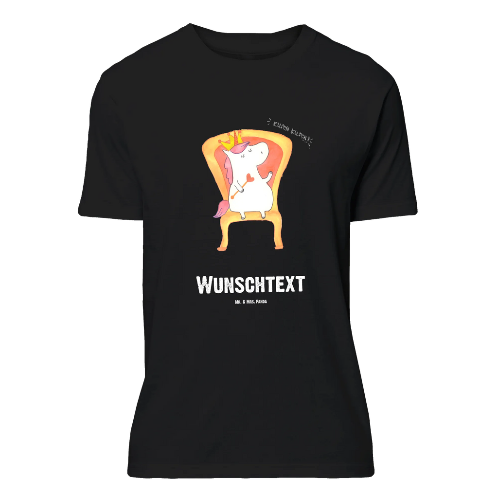 Rozmiar L Personalizowana koszulka Jednorożec król T-Shirt mit Aufruck, Wunschtext, T-Shirt Personalisiert, T-Shirt mit Namen, Bedrucken, Einhorn Deko, Unicorn, Einhorn, Einhörner, Präsident, Krone, König, Herrscher, Prinzessin, Bundeskanzler, Kaiser