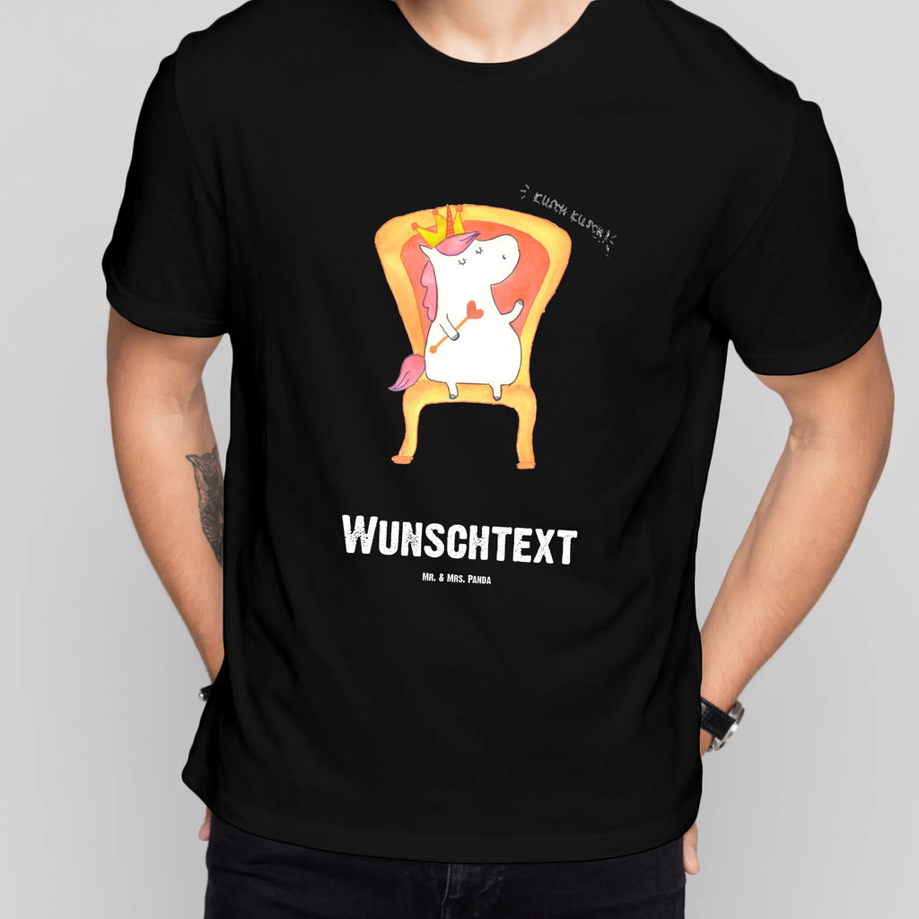 Rozmiar L Personalizowana koszulka Jednorożec król T-Shirt mit Aufruck, Wunschtext, T-Shirt Personalisiert, T-Shirt mit Namen, Bedrucken, Einhorn Deko, Unicorn, Einhorn, Einhörner, Präsident, Krone, König, Herrscher, Prinzessin, Bundeskanzler, Kaiser