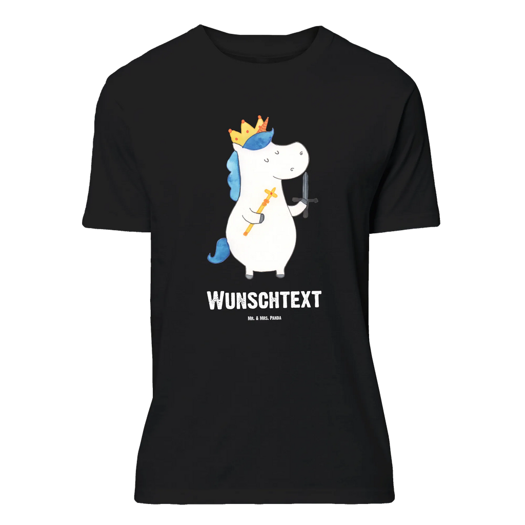 Rozmiar L Personalizowana koszulka jednorożec Król z mieczem Wunschtext, T-Shirt mit Aufruck, T-Shirt mit Namen, Bedrucken, T-Shirt Personalisiert, Einhorn Deko, Unicorn, Einhorn, Einhörner, Mittelalter, König, Ritter