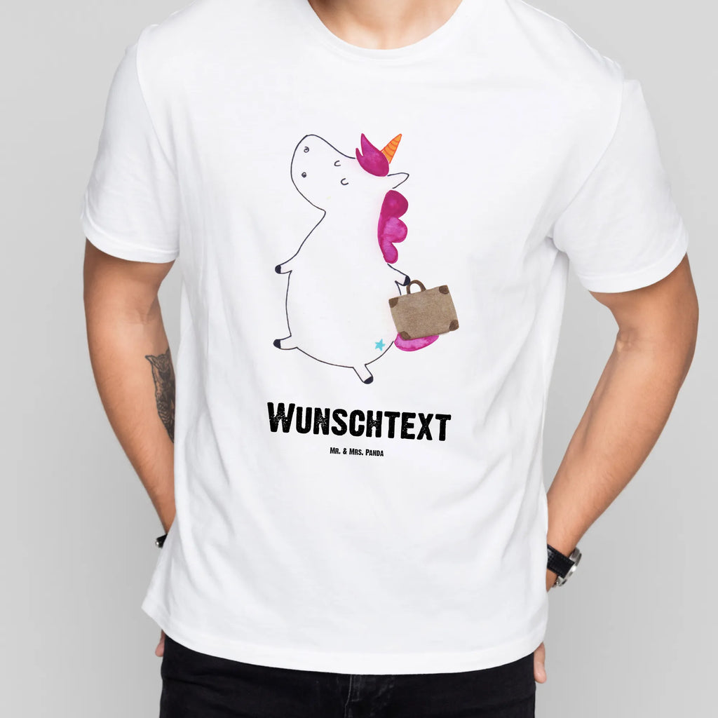 Personalisiertes T-Shirt Einhorn Koffer Bedrucken, T-Shirt mit Namen, T-Shirt Personalisiert, Wunschtext, T-Shirt mit Aufruck, Einhorn Deko, Unicorn, Einhorn, Einhörner, Erwachsen, Verreisen, Lustig, Kind, Abenteuer, Koffer, Witzig, Reise, Gepäck, Albern, Spaß
