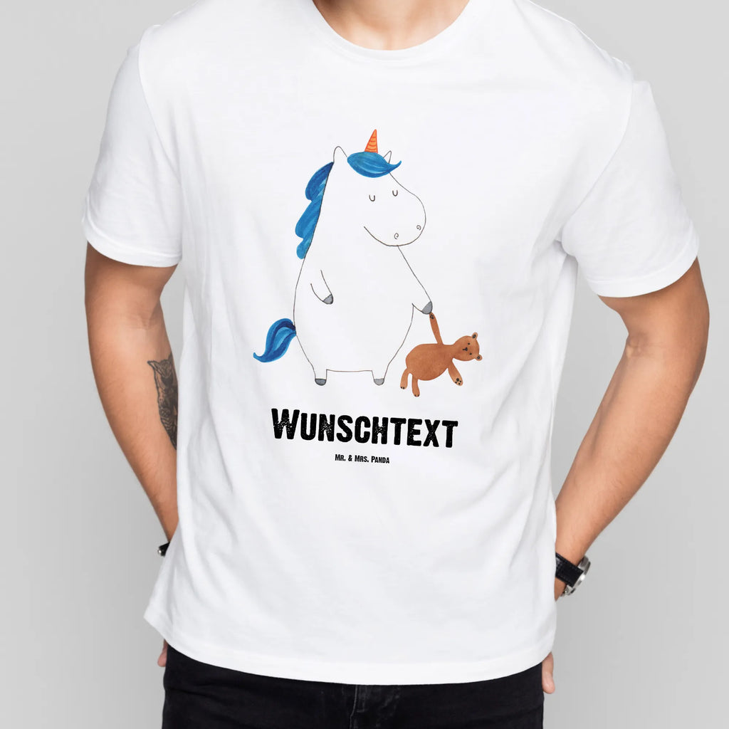 Personalised T-Shirt unicorn teddy Wunschtext, Bedrucken, T-Shirt Personalisiert, T-Shirt mit Aufruck, T-Shirt mit Namen, Einhorn Deko, Unicorn, Einhorn, Einhörner, Freundin, Singleleben, Single, Bett, Gute Nacht, schlafen, Träumen