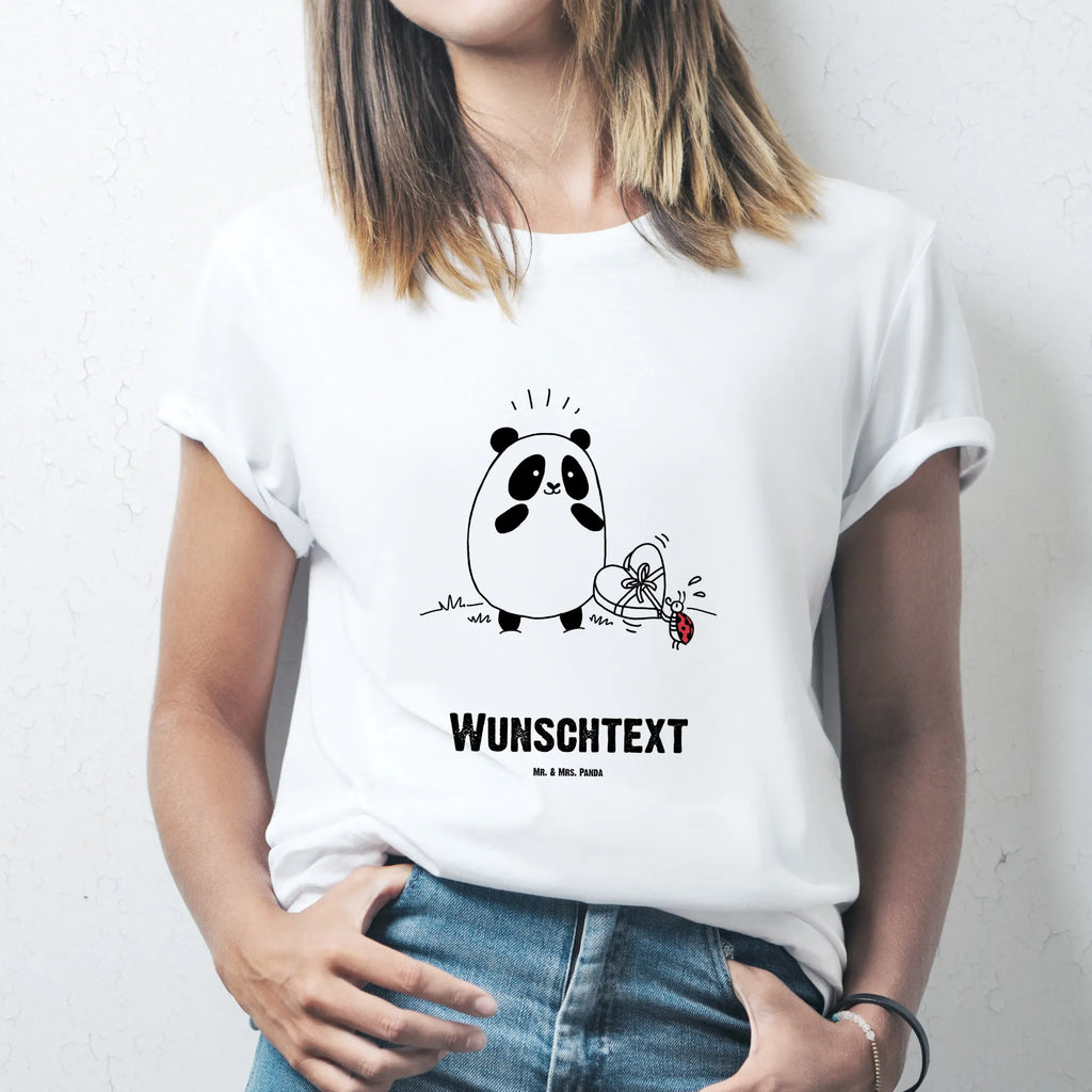 Rozmiar L Personalizowana koszulka Panda Dziękuję T-Shirt Personalisiert, T-Shirt mit Aufruck, T-Shirt mit Namen