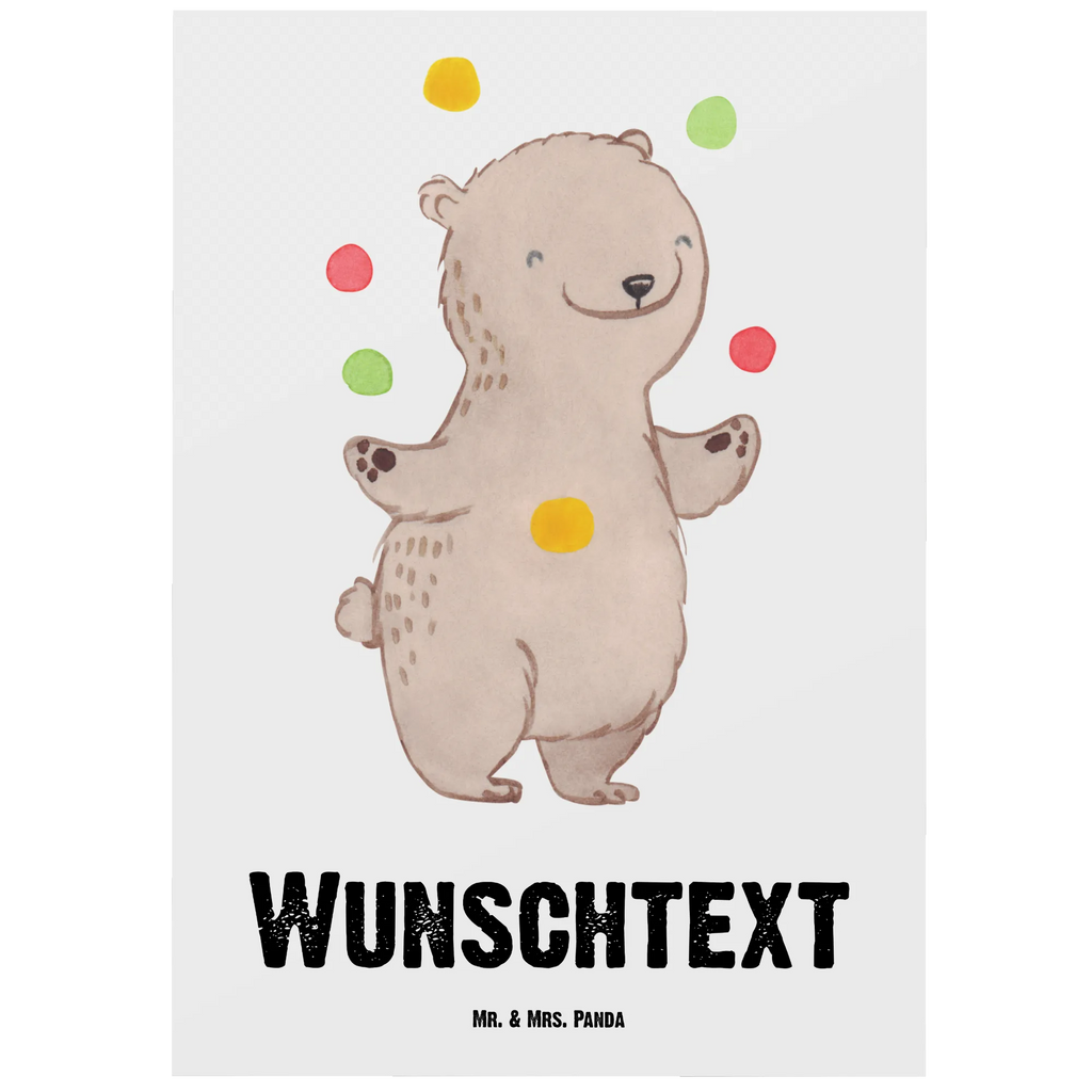 Personalizowana kartka pocztowa Niedźwiedź żonglowanie Prezent, Sport, Dyscyplina sportowa, Hobby, Darować, Dziękuję, Dzięki, Wyróżnienie, Wygrana, Sportowiec