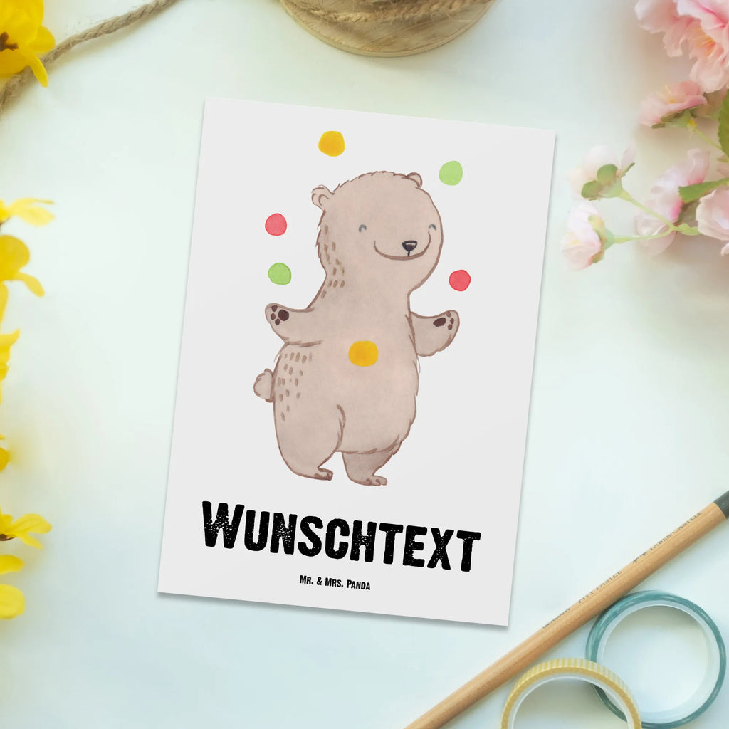 Personalizowana kartka pocztowa Niedźwiedź żonglowanie Prezent, Sport, Dyscyplina sportowa, Hobby, Darować, Dziękuję, Dzięki, Wyróżnienie, Wygrana, Sportowiec