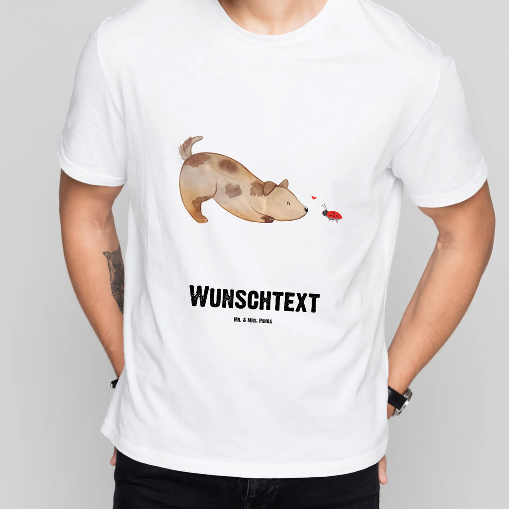 Rozmiar L Personalizowana koszulka pies biedronka T-Shirt mit Namen, Bedrucken, Wunschtext, T-Shirt mit Aufruck, T-Shirt Personalisiert, Hundemotiv, Hund, Haustier, Tierliebhaber, Sprüche, Hunderasse, Hundebesitzer, Marienkäfer, Mischlinghund, Mischling, Hunde, Hundespruch
