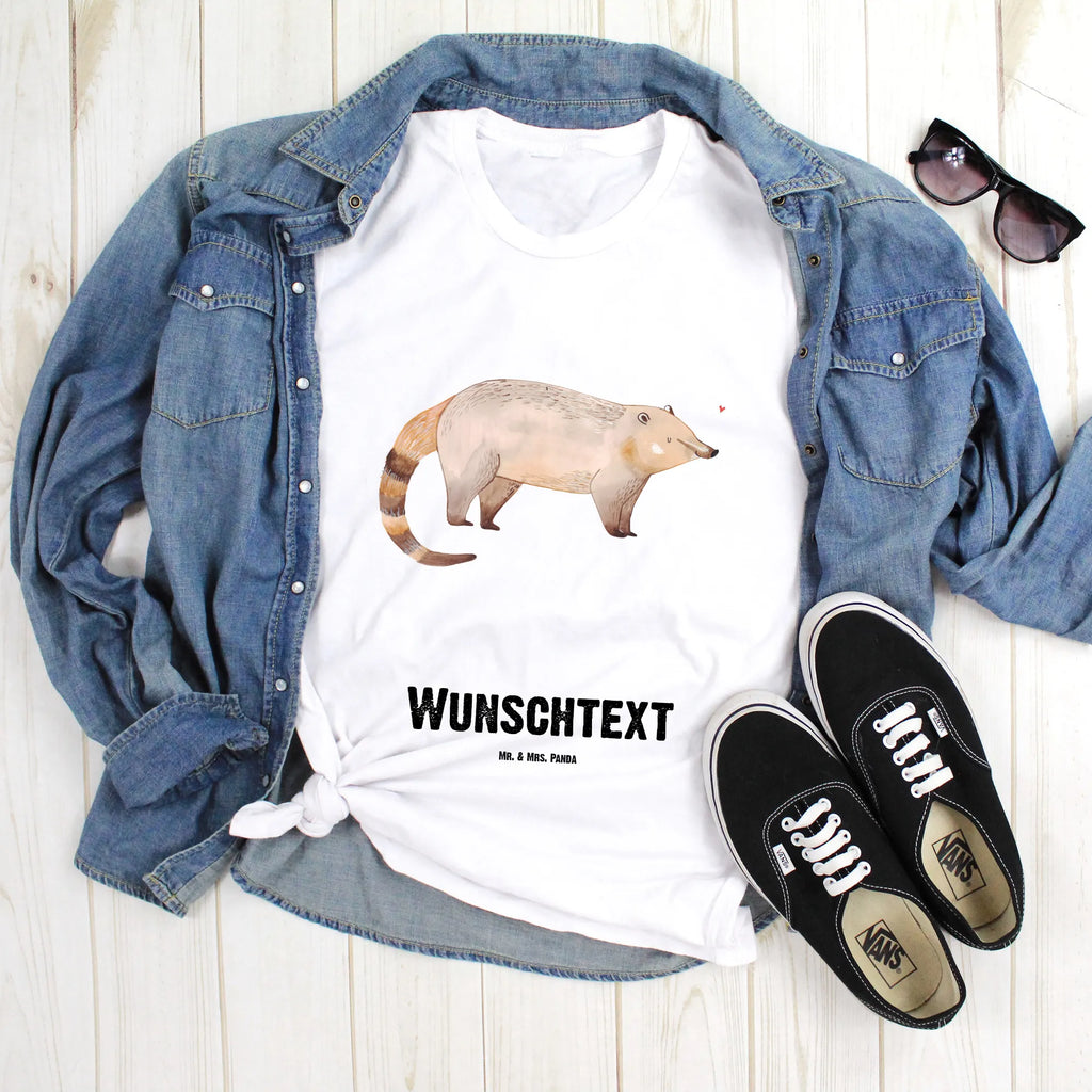Personalised T-Shirt Nasal Bear T-Shirt mit Aufruck, T-Shirt mit Namen, Bedrucken, T-Shirt Personalisiert, Wunschtext, Lustige Sprüche, Gute Laune, Tiere, Tiermotive, Rüsselbär, Nasenbären, Nasenbär, Bär